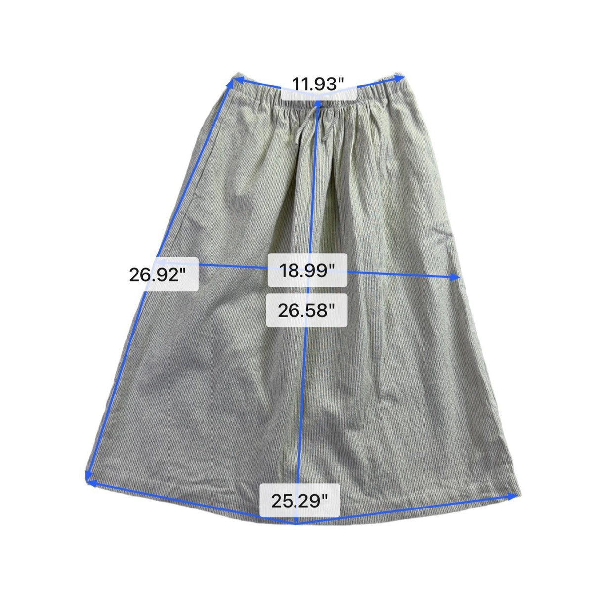 Zara Girls Gray Elastic Waist Midi Skirt Comfortable Casual Size 13-14 
