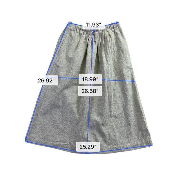 Zara Girls Gray Elastic Waist Midi Skirt Comfortable Casual Size 13-14 