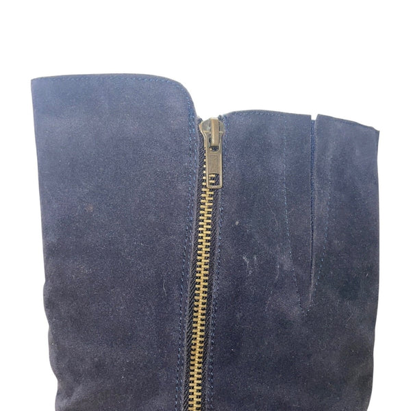 Cato Women’s Black & Brown Triple Buckle & Zip Closure Knee High Boots Size 9M