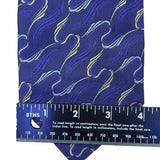 Robert Talbott Studio Mens Purple & Gold Silk Necktie Hand-Sewn Waves Pattern