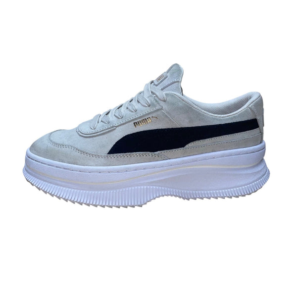 Puma Women’s Gray Suede Casual Lace-Up Deva Platform Sneakers Size 8