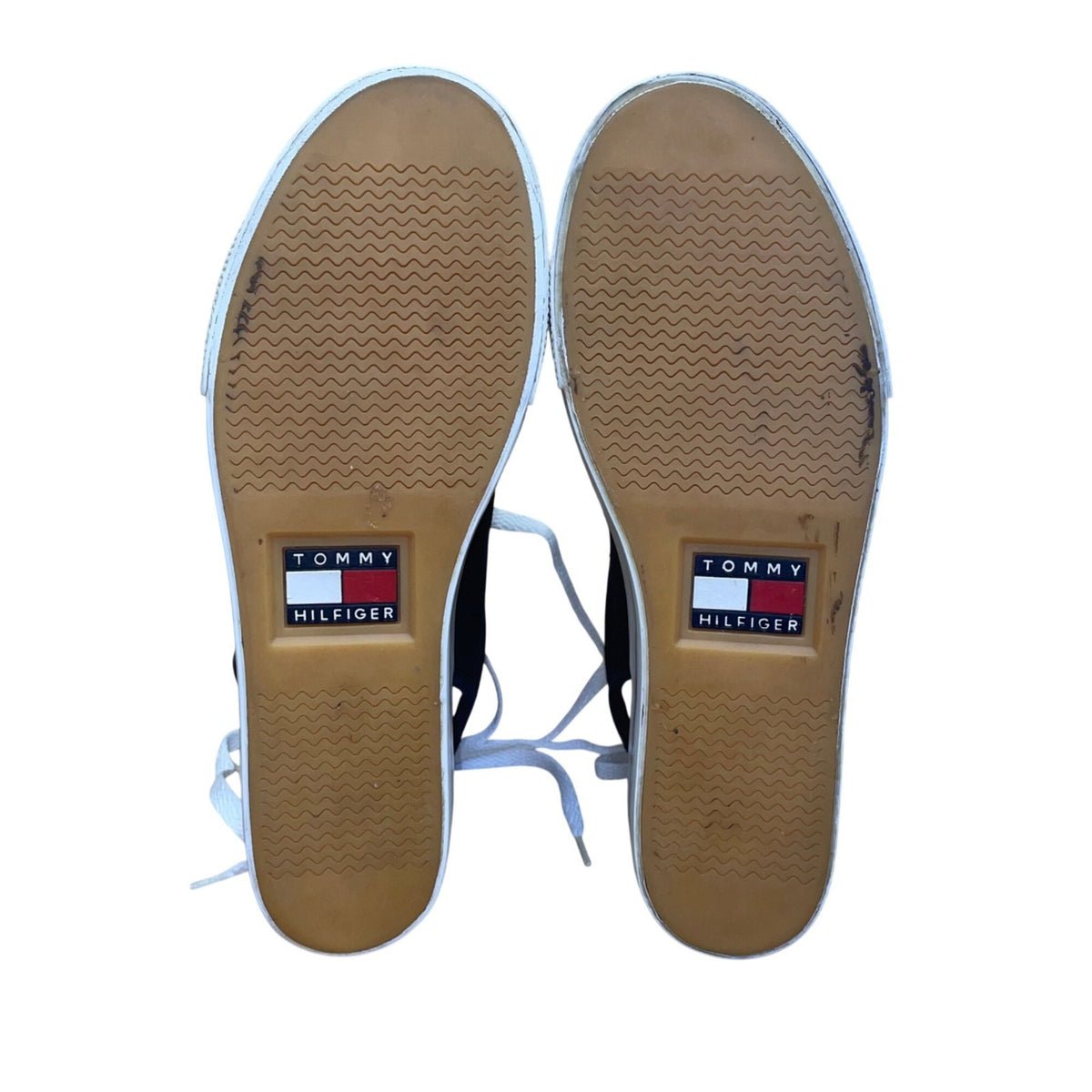 Tommy Hilfiger Men’s Navy Canvas Slip-On Lace-Up  Backless Sneakers Size 7.5