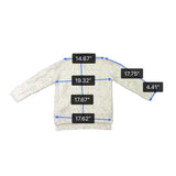 Alia Womens White Sweater With Metallic Gold Thread Pullover Style Sz S