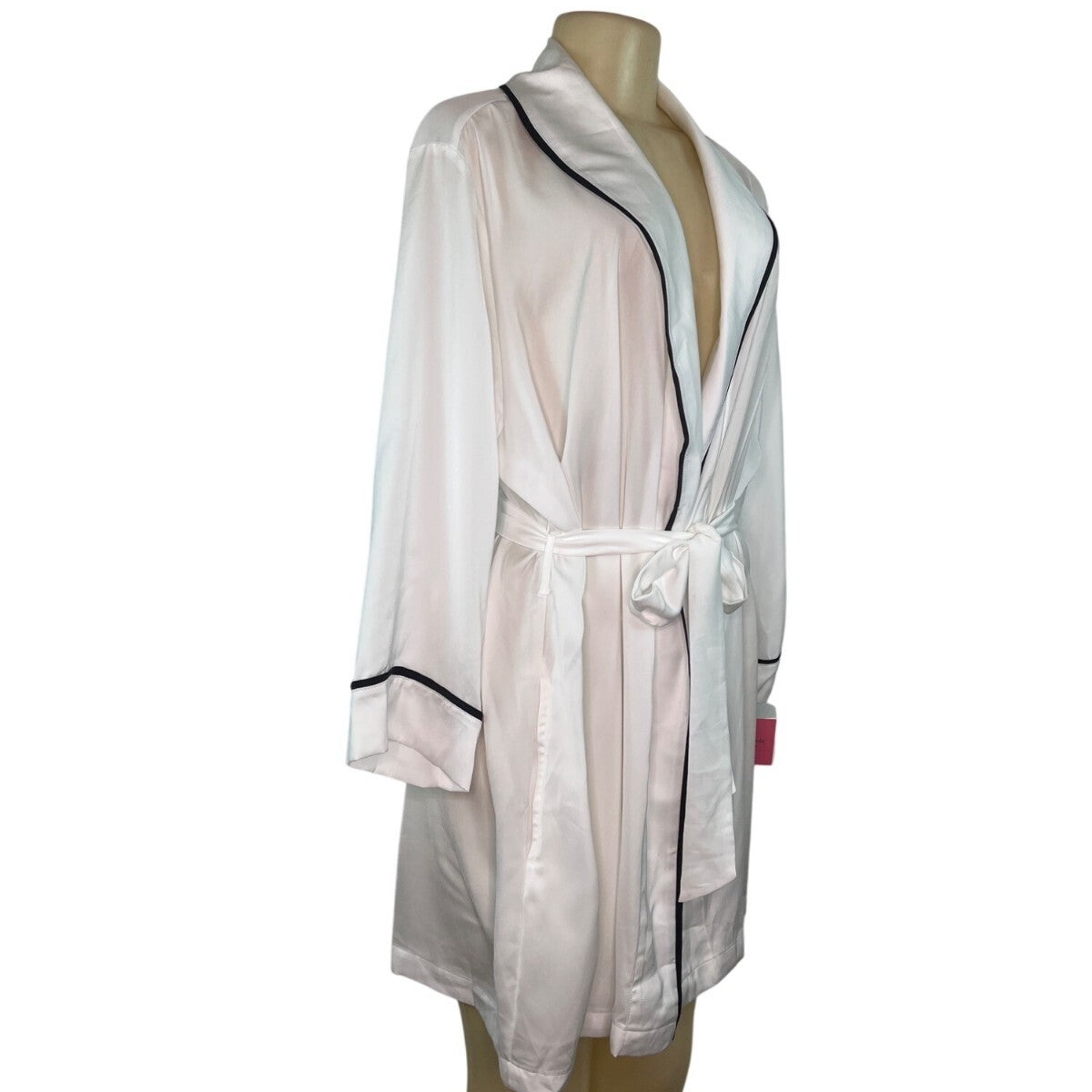 Kate Spade New York White Mrs. Embroidered Initials Bathrobe Sz L/XL - New