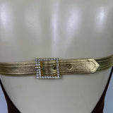 Cache Womens Brown Halter Maxi Gown With Metallic Gold Straps Sz 4