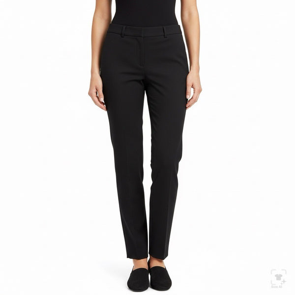 White House Black Market Women Black Cotton/Polyester Slim Trousers Pants Size 6