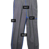 Saint Laurent Mens Gray Wool Pinstripe Blazer & Pants Suit Classic Fit