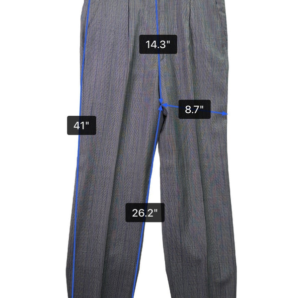 Saint Laurent Mens Gray Wool Pinstripe Blazer & Pants Suit Classic Fit