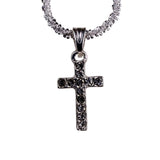 Sterling Silver Cross Pendant Necklace Adjustable Lobster Clasp Design