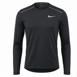 Nike Mens Black Dri-Fit Running Long Sleeve Shirt Lightweight Casual Sz M
