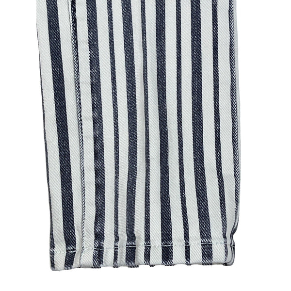 Tory Burch Women's White Blue Striped Marleen Stretchable Jeans Sz 26