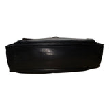 Coach Men’s Black Leather Adjustable Strap Turn Lock Barclay Briefcase Bag