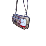 Mundi Women’s Beige Floral Faux Leather Adjustable Strap Crossbody Clutch Bag