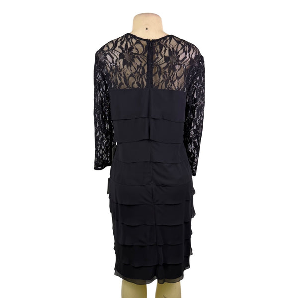 Alex Evenings Womens Tiered Dress Evening Wear Size 12