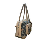 Dooney & Bourke Women’s Beige & Gray Monogram Leather Logo Pocket Tote Bag