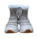Sperry Womens Gray Leather & Wool White Faux Shearling-Lined Winter Boots Sz 10M