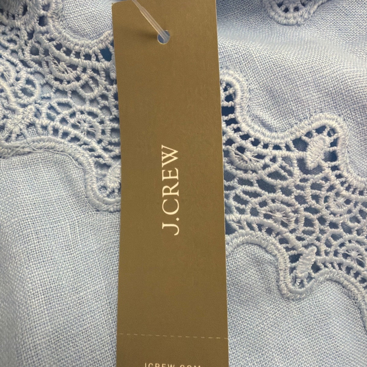 J. Crew Womens Blue Linen Embroidered Slip Dress Lightweight Summer Wear Size 2P