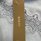 J. Crew Womens Blue Linen Embroidered Slip Dress Lightweight Summer Wear Size 2P