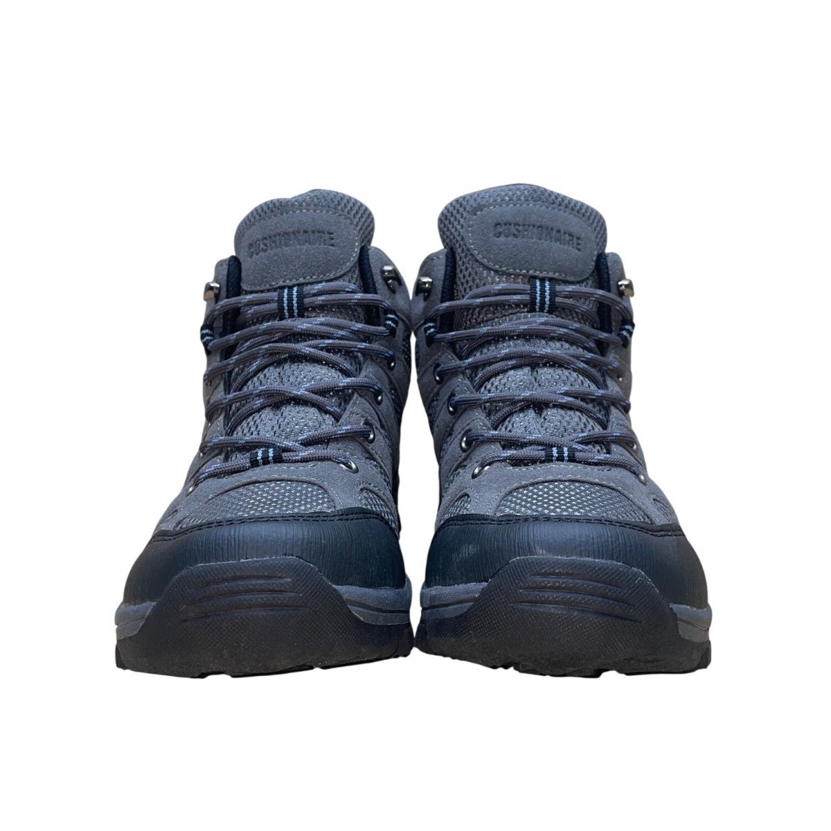 Cushionaire Women’s Gray & Blue Mesh & Faux Suede Bixton Hiking Boots Size 6.5M