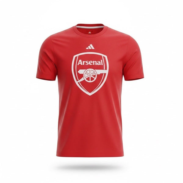 Adidas Mens Red Cotton Arsenal Graphic T-Shirt  Sportswear Casual Size M