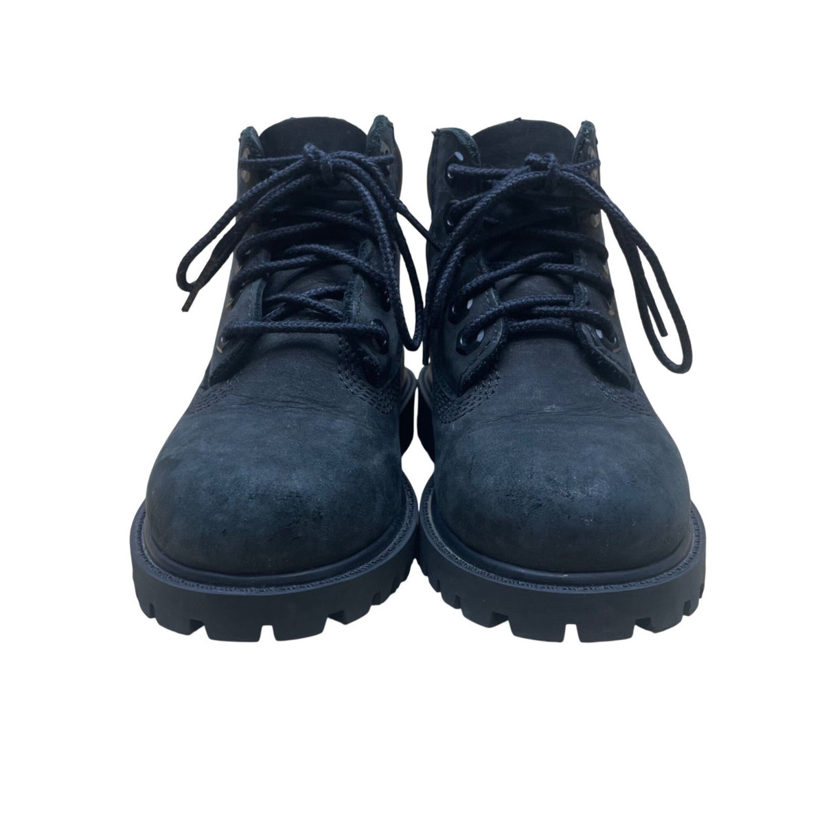 Timberland Boys Black Leather Primaloft Insulated Waterproof Lace-Up Boots Sz 8