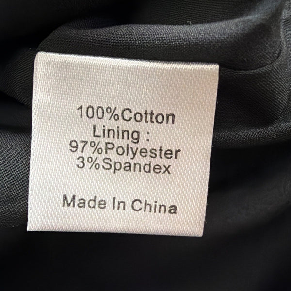 Tuckernuck Womens Black Cotton Meadow Rue Marley Short Sleeve Dress Size L