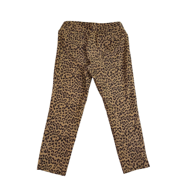 Banana Republic Womens Beige Animal Print Camden Pants Cotton Blend Size 10