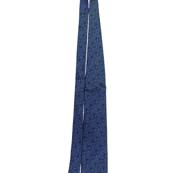 Smithsonian Institution Men Navy Silk Italian Tie Geometric Paisley Design New