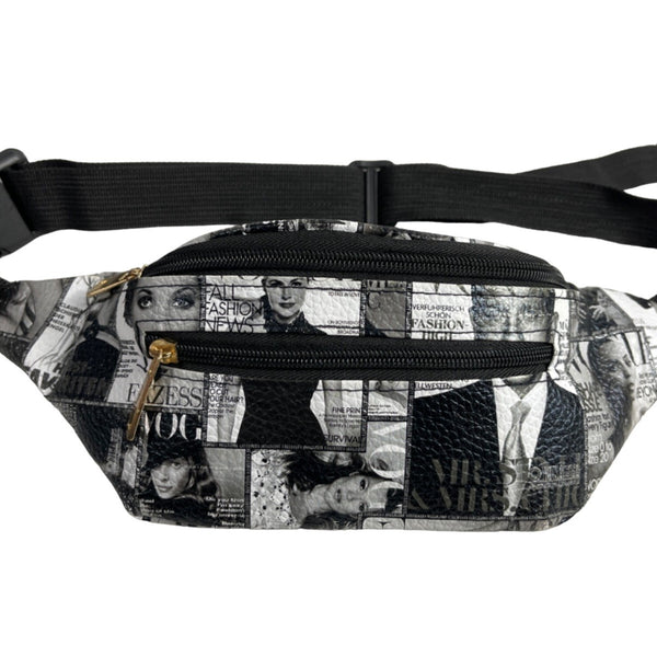 Unbranded Women’s Glossy Vogue Magazine Fanny Pack Belt Bag Sz S