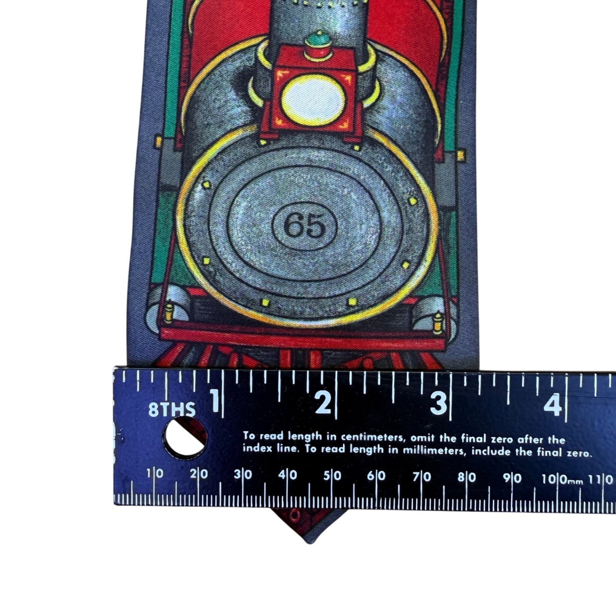 Custom Designed Mens Multi-Color Polyester Train Design Graphic Neck Tie