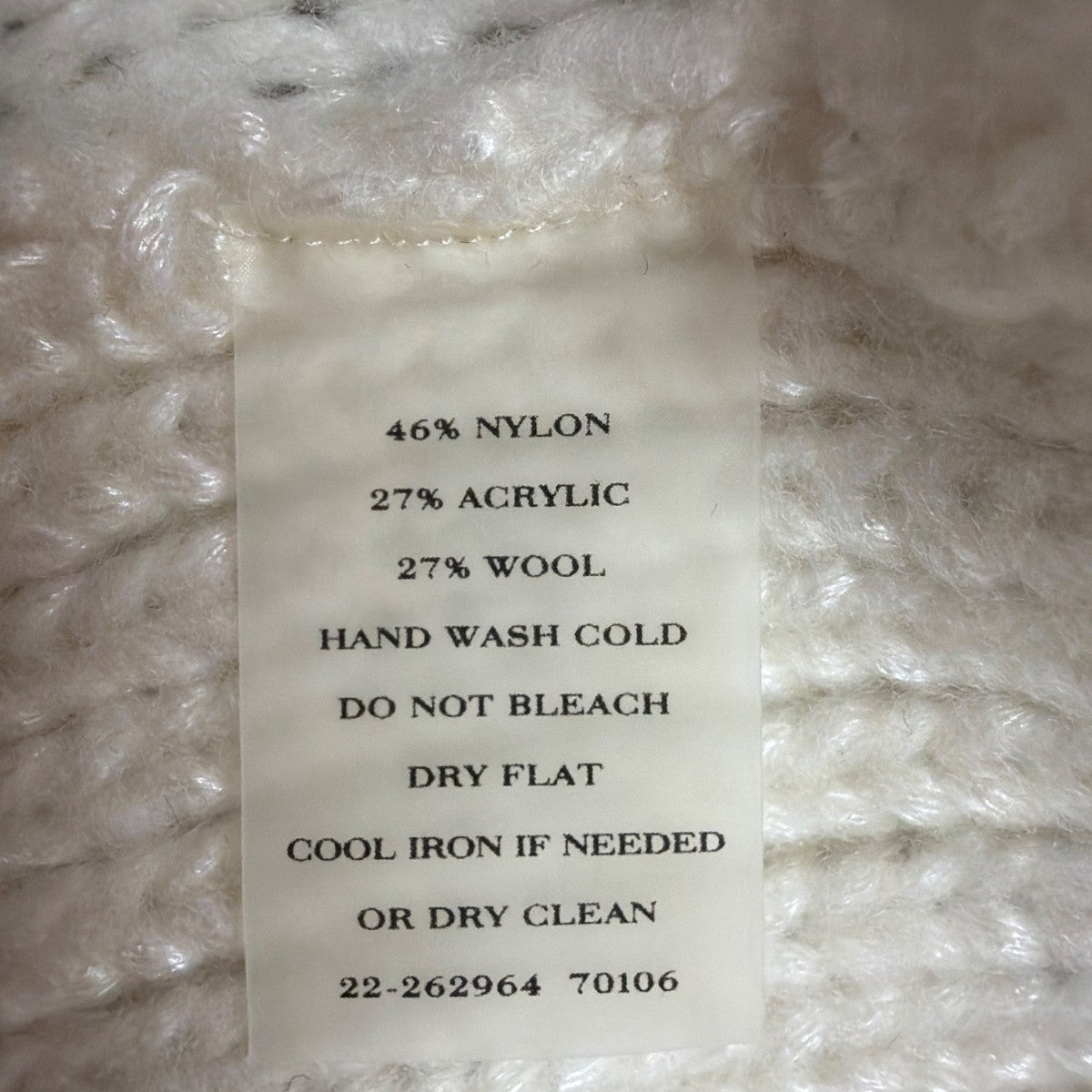 Ann Taylor Womens Ivory Nylon/Acrylic Sweater Cable-Knit Pullover Size M