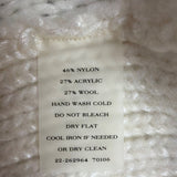 Ann Taylor Womens Ivory Nylon/Acrylic Sweater Cable-Knit Pullover Size M