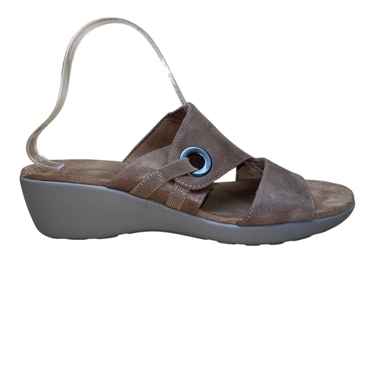 Easy Spirit Women’s Brown Cushioned Footbed Kaitrin Wedge Sandals Size 10M