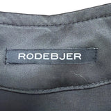 Rodebjer Womens Black Polyester & Elastane Puff Sleeve Zip-Up Mini Dress Size S