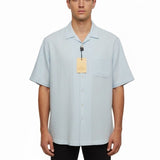 Tommy Bahama Mens Blue 100% Silk Short Sleeve Shirt Button Front Sz XL - New