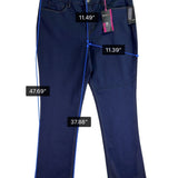 Style & Co Womens Dark Wash Denim Boot Leg Pants Stretch Fit Size 14