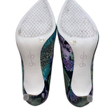 Jessica Simpson Women’s Purple & Green Snake Print Carpena High Heels Sz 7.5