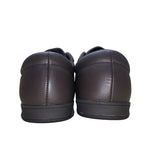 Easy Spirit Mens Brown Leather Athletic Sneakers Wide Casual Shoes Size 11