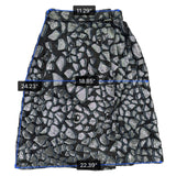 Zac Posen Womens Navy & Silver Metallic A-Line Skirt Size S
