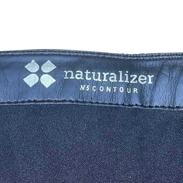 Naturalizer Women’s Black Leather Zippered Knee-High Riding Wynnie Boots Size 8M