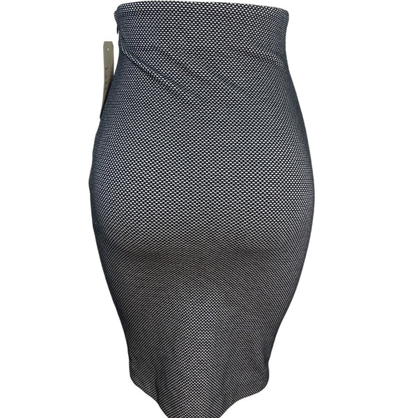 Nicole Miller Women's Black & White High-Waisted Pencil Skirt Sz P/S - New