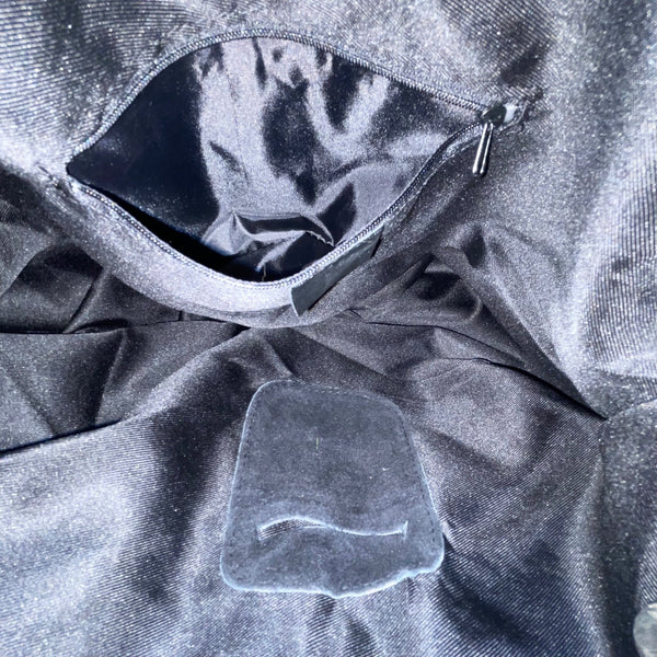 Casper Women’s Black Suede Soft Interior Pocket Silver Hardware Classic Hobo Bag