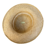 Woven Straw Unisex Natural Sun Hat Breathable Design Ventilated Crown 
