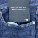 Banana Republic Mens 33x30 Tapered Indigo Jeans New