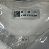 Ron Chereskin Mens White Dress Shirt Size 17 (34-35) - New