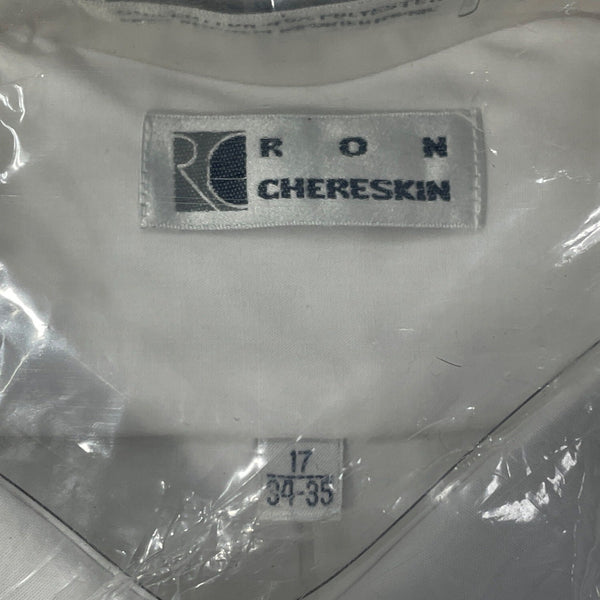 Ron Chereskin Mens White Dress Shirt Size 17 (34-35) - New