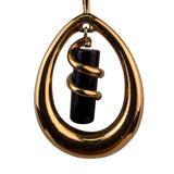 Panetta Womens Gold Tone Necklace W/ Wire Wrapped Lapis Lazuli Pendant