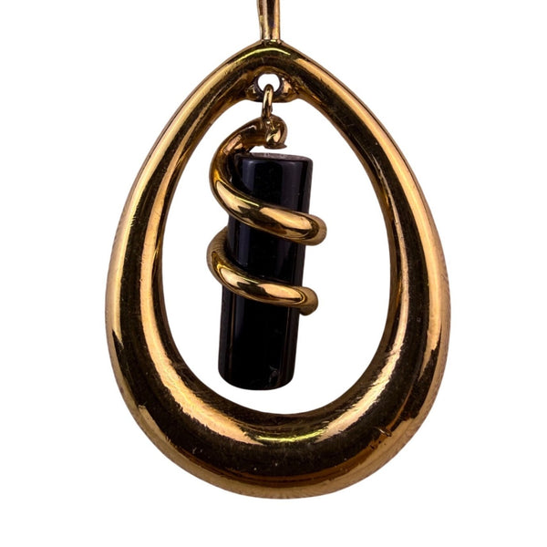Panetta Womens Gold Tone Necklace W/ Wire Wrapped Lapis Lazuli Pendant