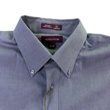 Nordstrom Mens Blue Cotton Button-Down Dress Shirt Size 17 1/2 34