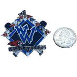 Wayne Warriors Baseball Marker Pin Badge With Dual Clutch Back